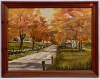 Contemporary oil painting - Autumn - signed -