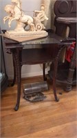 VICTORIAN GLASS TOPPED PARLOR TABLE