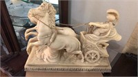 'A. SAUTIUI' SIGNED ROMAN SOLIDER ON CARRIAGE BUST