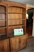 Mid Modern Bookcase w/ Cupboard