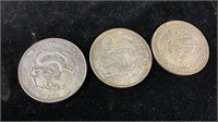 3 Silver Chinese Coins