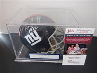 SAM HUFF SIGNED AUTO GIANTS MINI HELMET JSA COA