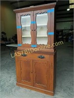 Old Solid Wood China Cabinet