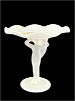 Deco Satin Glass Nude Stem Compote