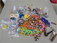 Large Lot of Jewelry, Beads, Watches & Pins -