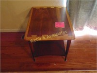 Small wood inlay table