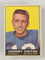1961 TOPPS JOHNNY UNITAS CARD NO. 1