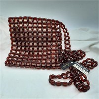 7"×7" Linda Dano Rootbeer Beaded Shoulder Purse