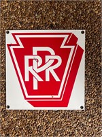 PRR Pennsylvania railroad metal sign
