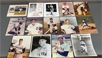 14pc Vtg Signed Baseball Hall Of Fame Photographs