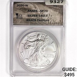 2020-W American Silver Eagle ANACS SP70