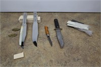 Knife Building Kit and Two Knives
