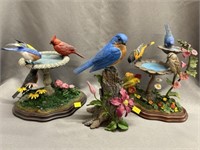 (3) Danbury Mint Bird Figurines