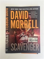 Scavenger David Morrell signed book jacket