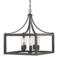 Hampton Bay Boswell Quarter 20 in. 5-Light Distres