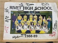 1988-89 Rivet High School Signed Poster