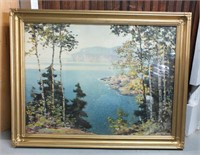 SUGARLOAF MOUNTAIN MARQUETTE MI OIL PAINTING