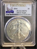 2016. PCGS MS70 First Strike American Silver