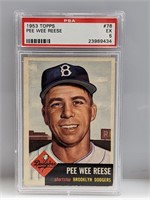 1953 Topps PSA 5 #76 Pee Wee Reese HOF Dodgers