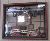 Old Grandad Bourbon Framed Mirror