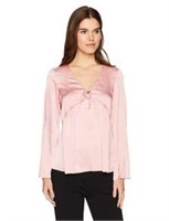 $50 Size Medium Kensie Tie Blouse in Pink