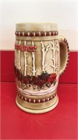 World Famous Budweiser Clydesdale Beer Stein-6.5”