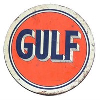 Tin Gulf Rack Top Display Sign