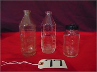 Set of 3 Pyrex Baby Bottles