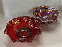 (2) Contemporary Art Glass Bowls