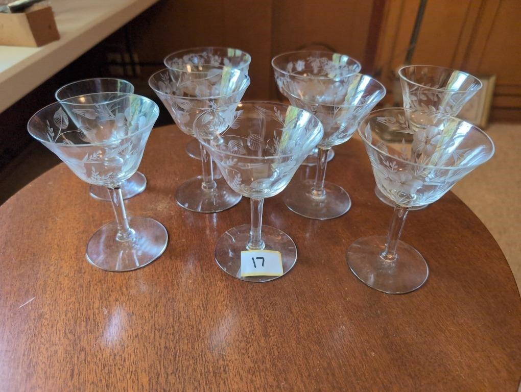 Vintage 1960s? Etched glassware variety