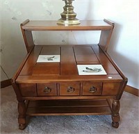 End Table with Pheasant Tiles built-in