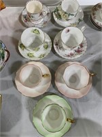 7 Royal Albert Teacups & Saucers
