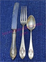 Old Sterling Silver 1-place setting 2.08-ozt