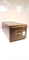 File Card Box 1 Drawer Wooden Weis