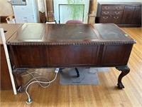 Leather Top Mahogany Desk 60"x30"x31" Tall