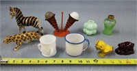 Tootchpick Holder, 4- Animal Figurines, & More