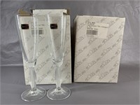 (2) 4ct Boxes Of Mikasa Crystal Champagne Flute