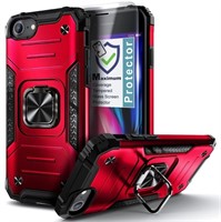 P332  Nagebee iPhone SE 3 Case + Glass, Red