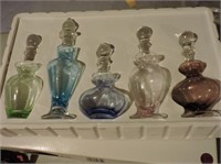 Set Coloured Perfume Bottles