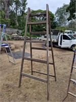 Wooden Ladder with metal hinges