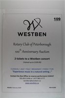 Westben Concert Tickets