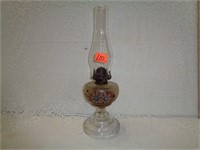 Brown Flower Base Oil Lamp 19" Tall