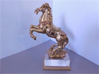 Statuette de cheval ruant de 13.5 pouces