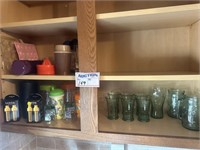 2 Shelves of Misc Glassware