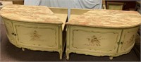 Two Side Marble Top Side Tables