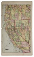 TUNISON'S MAP OF CALIFORNIA, NEVADA, OREGON