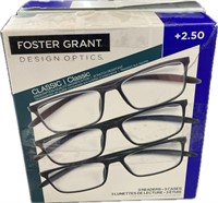2-packs Of 3 Foster Grant Design Optics +2.50 ^