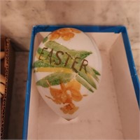 Vintage Large Handblown Milk Glass Easter Egg