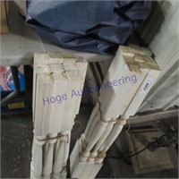 2 bundles of white spindles, 32" tall