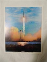 Original 1968 NASA color lithograph - Apollo 8